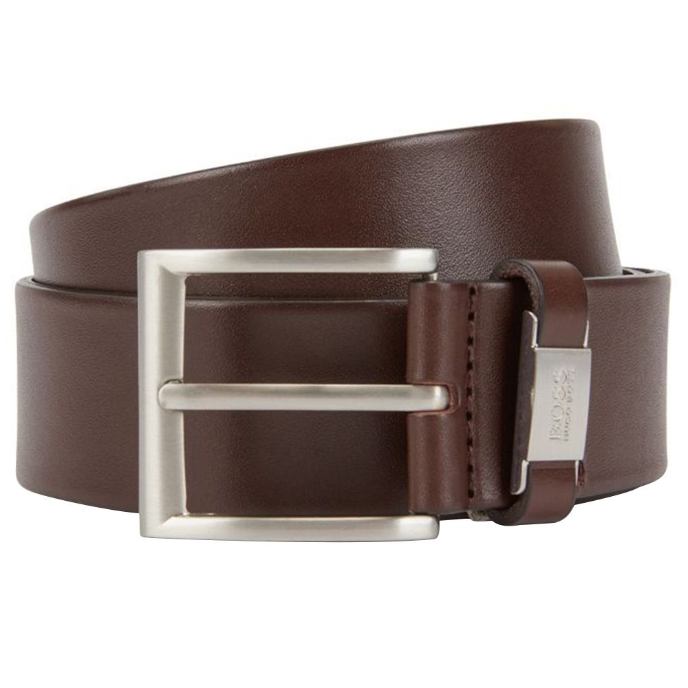 Connio Leather Belt Dark Brown