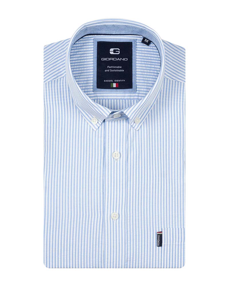 giordano dress shirts Oxford XL Men's Button Down Shirt Long Sleeve Blue Size XL Giordano Junior Giordano Long Sleeve