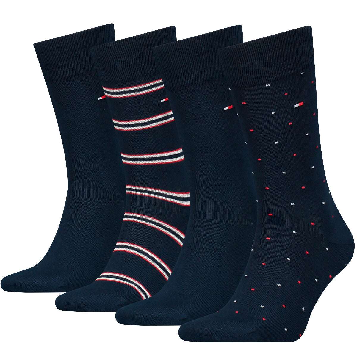 4PK Giftbox Tin Stripe Dot Socks