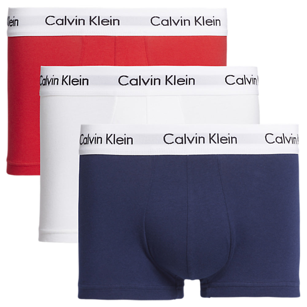 3 Pack Low Rise Trunks - Cotton Stretch