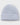 A BOSS Fati Virgin Wool Beanie, Open Blue with a folded cuff, shown against a neutral light gray background.