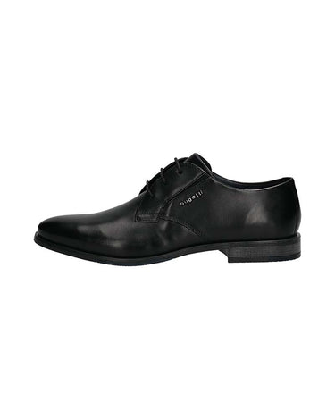 Bugatti Leather Derby Shoe, Black on a white background