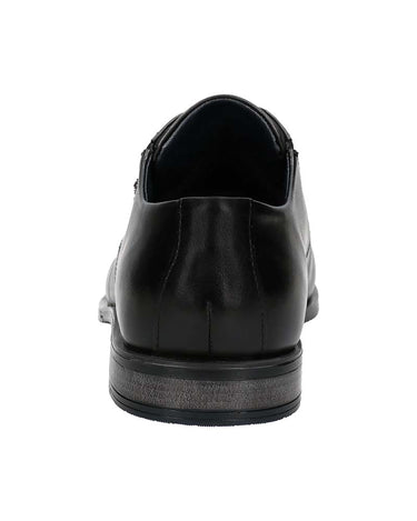 Bugatti Leather Derby Shoe, Black on a white background