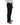 A side profile view of a person wearing Club of Comfort Denver Chino, Dark Blue, a white long-sleeve shirt, and brown leather dress shoes, set against a plain white background.