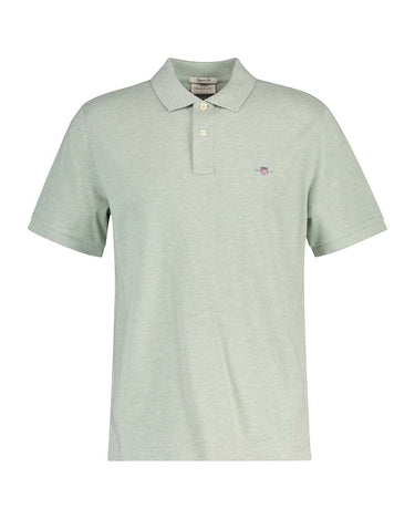 GANT Shield Pique Polo Shirt, Soft Green on a white background