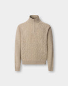 Hackett Lambswool Cable Half Zip
