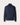A Hackett Travel Twill Half Button Sweat, Navy shown from the back, featuring a mock neck collar and ribbed cuffs and hem, set against a light beige background.