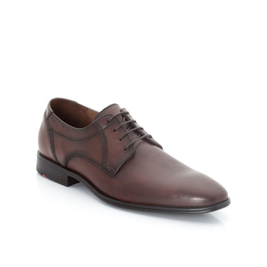 A Lloyd Osmond Lace Up Shoe, Dark Brown with a smooth leather finish and a rubber sole.