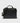 Saddler Noret Leather Laptop Bag, Black with shoulder strap on a light gray background