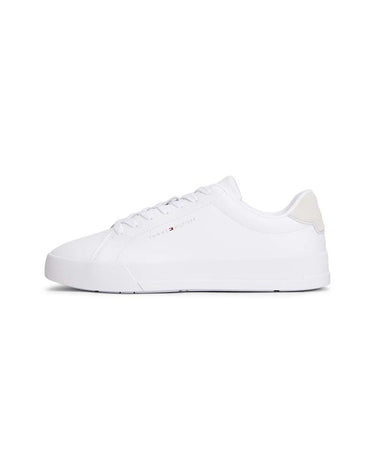 Tommy Hilfiger Logo Court Trainers With Leather