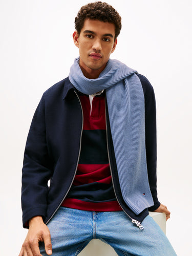 Tommy Hilfiger Flag Embroidery Scarf with Cashmere