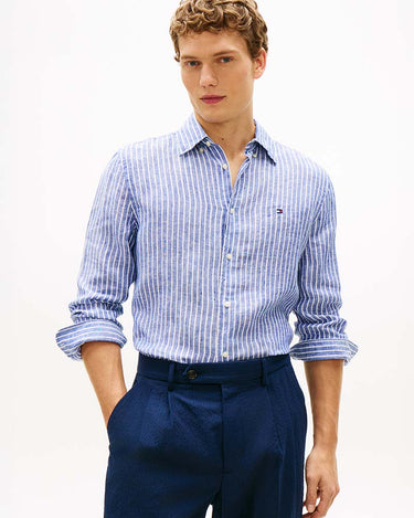 Tommy Hilfiger Linen Bengal Stripe Regular Fit Shirt