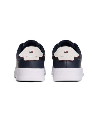 Tommy Hilfiger Logo Court Trainers With Leather
