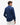 A man wearing a Tommy Hilfiger Dobby Cotton Shirt, Navy, shown from the back, paired with off-white trousers against a plain white studio background.
