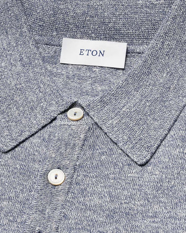 Eton Cotton Linen Regular Fit Fine Knit Polo