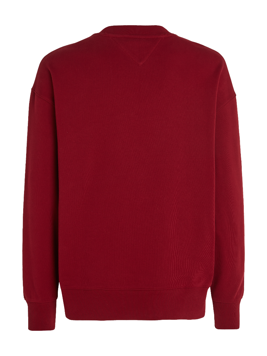 Badge Terry Relaxed Fit Sweatshirt Rouge
