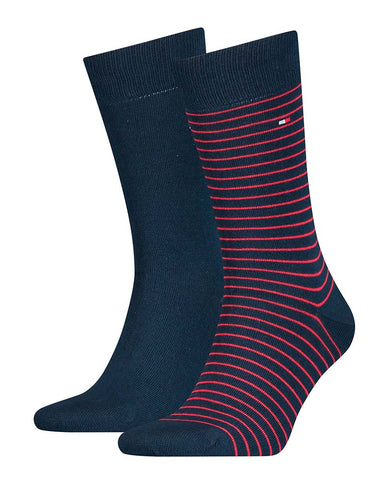 Tommy Hilfiger 2-Pack Flag Embroidery Stripe Socks