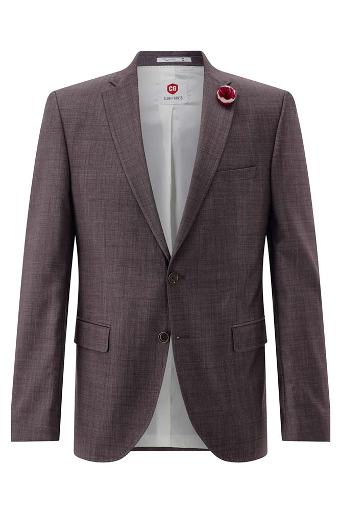 Club Of Gents Partick Pascal 2 Piece Slim Mix and Match Suit Wine