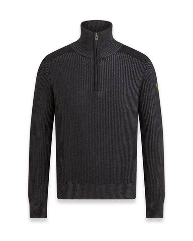 Belstaff Cotton Wool Rib Quarter Zip