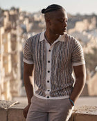 Lorenzoni Button Through Short Sleeve Knit