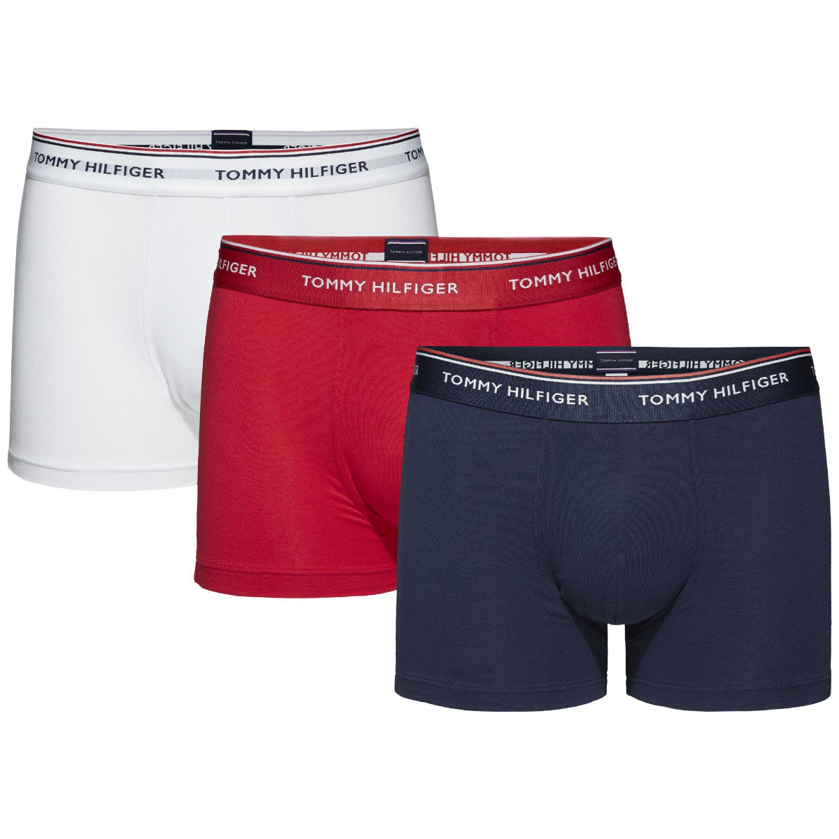 Exclusive 3-Pack Organic Cotton Trunks White/tango red/ peacoat