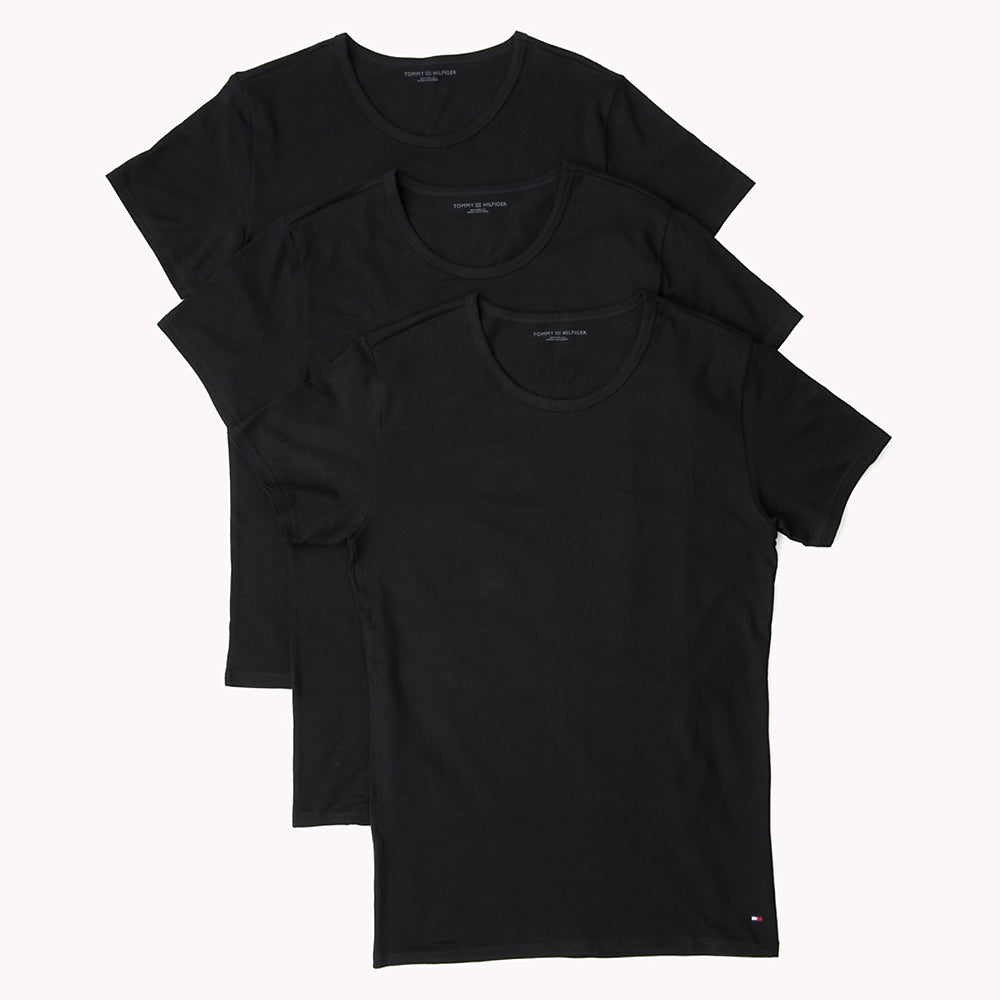 3-Pack Premium Essential Crew Neck T-Shirts Black