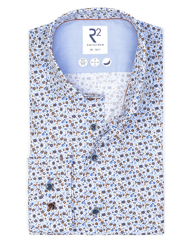 R2 Floral Print Cotton Shirt