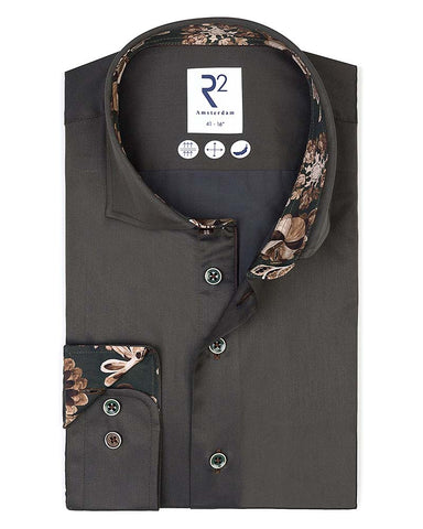 R2 Contrast Collar/Cuffs Shirt