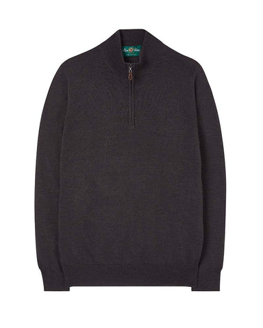 Alan Paine Barton Merino Wool 1/4 Zip Knit