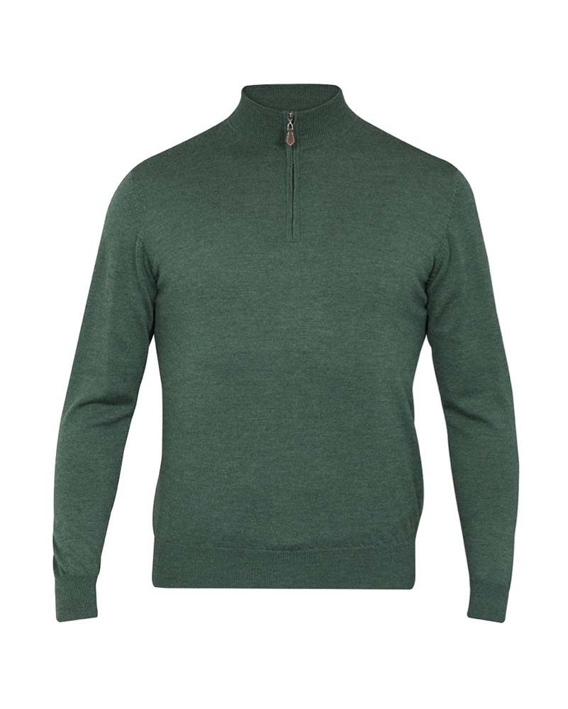 Alan Paine Barton Merino Wool 1/4 Zip Knit