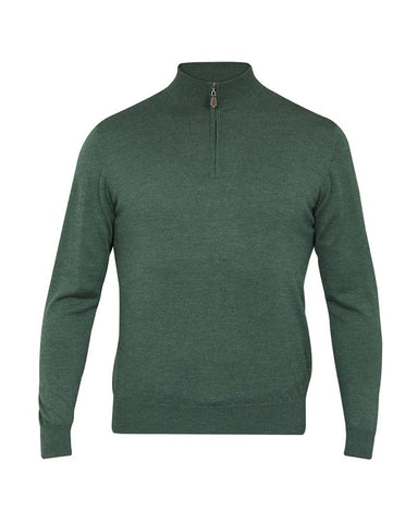 Alan Paine Barton Merino Wool 1/4 Zip Knit