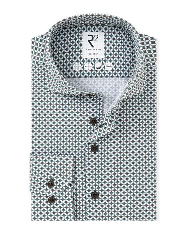 R2 Printed Modern Fit Travel Shirt