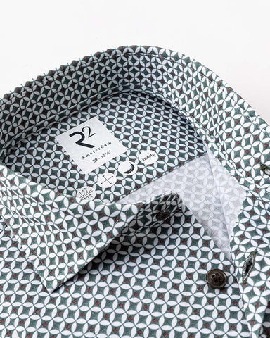 R2 Printed Modern Fit Travel Shirt