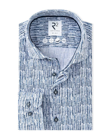 R2 Printed Modern Fit Travel Shirt