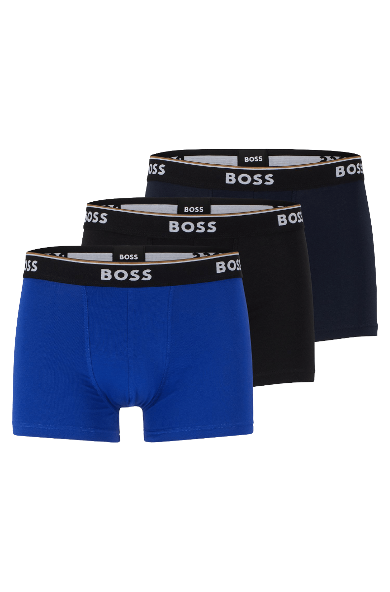Three-pack of stretch-cotton trunks with logo waistbands Misc