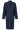 Cotton-jersey dressing gown with logo and piping Dark Blue