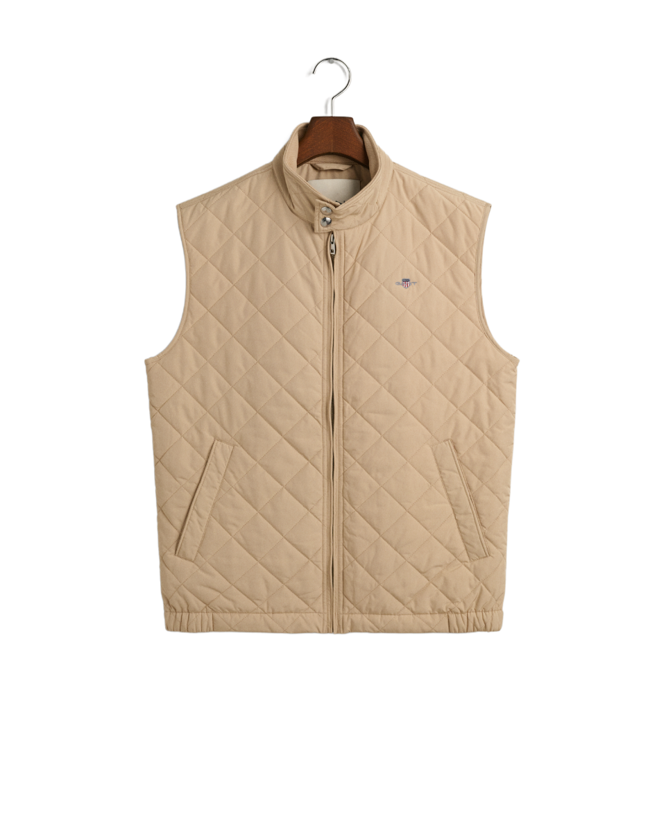 Gant Clothing Quilted Windcheater Vest Dry Sand