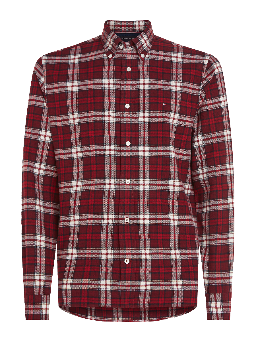 Brushed Tommy Small Tartan Shirt Rouge / Multi