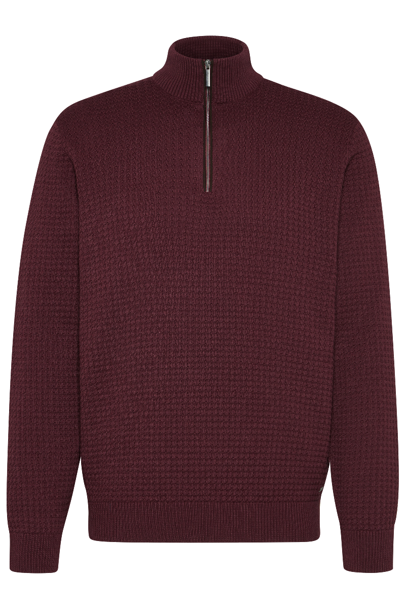 Bugatti Half Zip Sweater Blackberry available at Hanley Co