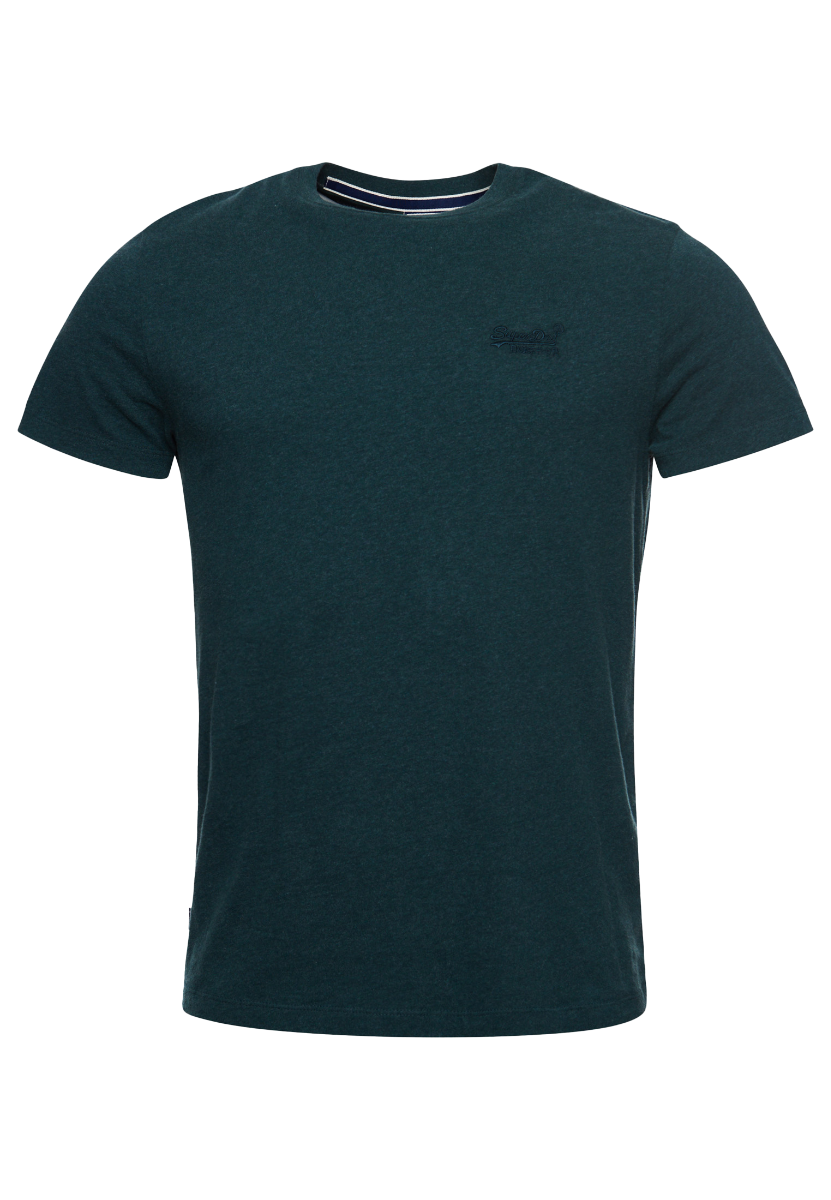 Superdry Organic Cotton Essential Logo T-Shirt Buck Green Marl