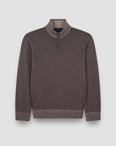 Paul & Shark Shark tag Soft Cool Touch wool half zip sweater