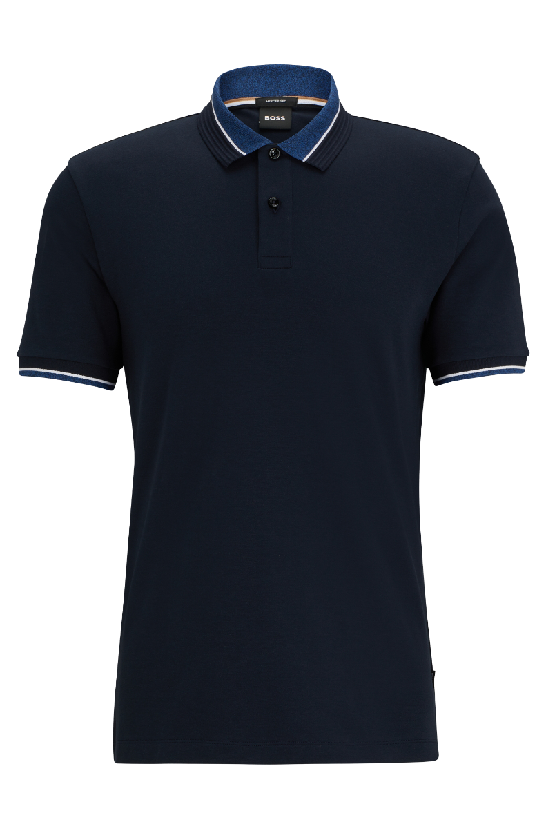 Parley Mercerised-cotton polo shirt with contrast tipping