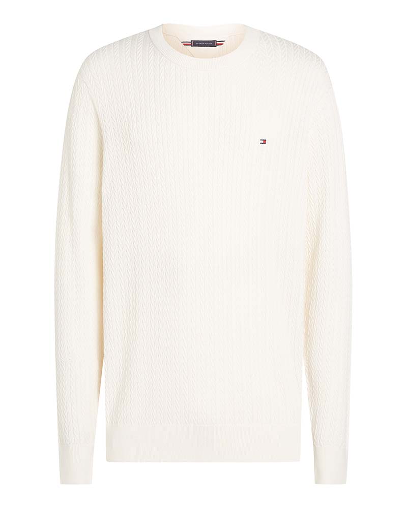 Tommy Hilfiger Herringbone Knit Crew Neck