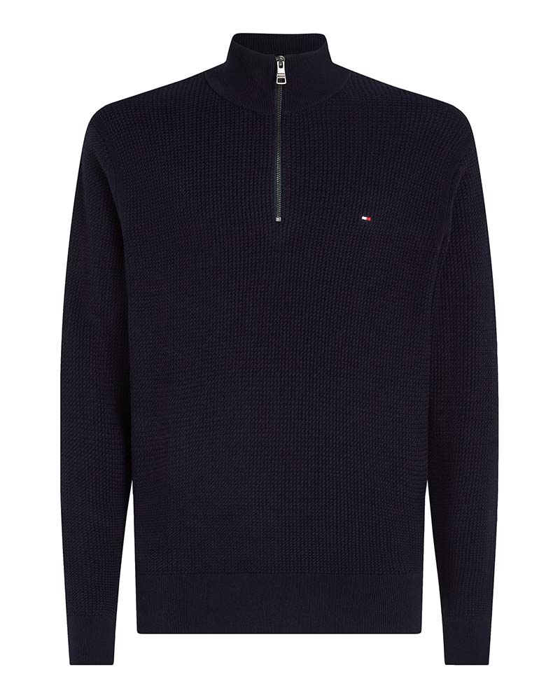 Tommy Hilfiger Structure Zip Mock Neck