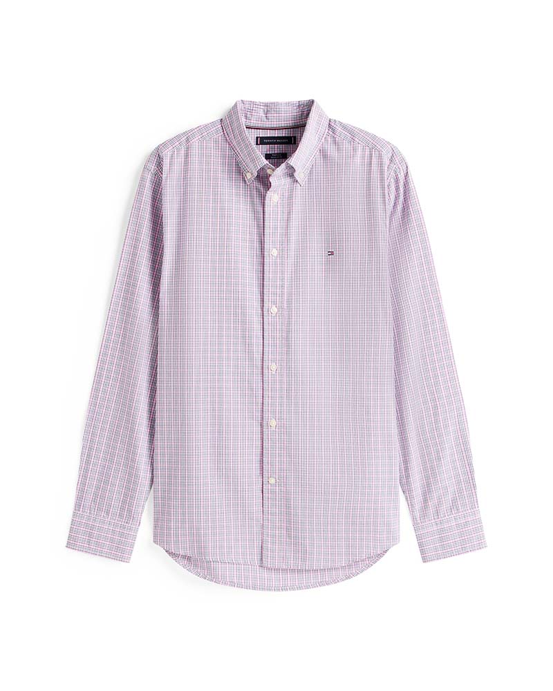 Tommy Hilfiger Flex Poplin Small Tartan Regular Shirt