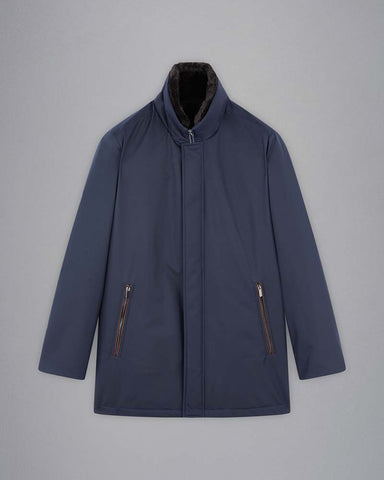 Paul & Shark Car Coat Save the Sea with Suede Details