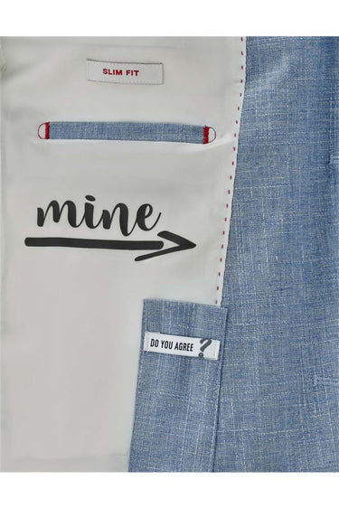 Club Of Gents Paul Paco Paddy 3 Piece Slim Mix and Match Suit Light Blue