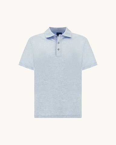 Paul & Shark Double mercerised cotton jersey polo with linen details
