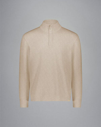 Paul & Shark Summer Wool half zip sweater with Alcantara® details