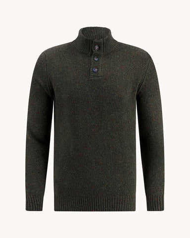 A Fish Named Fred Mock Button Knit